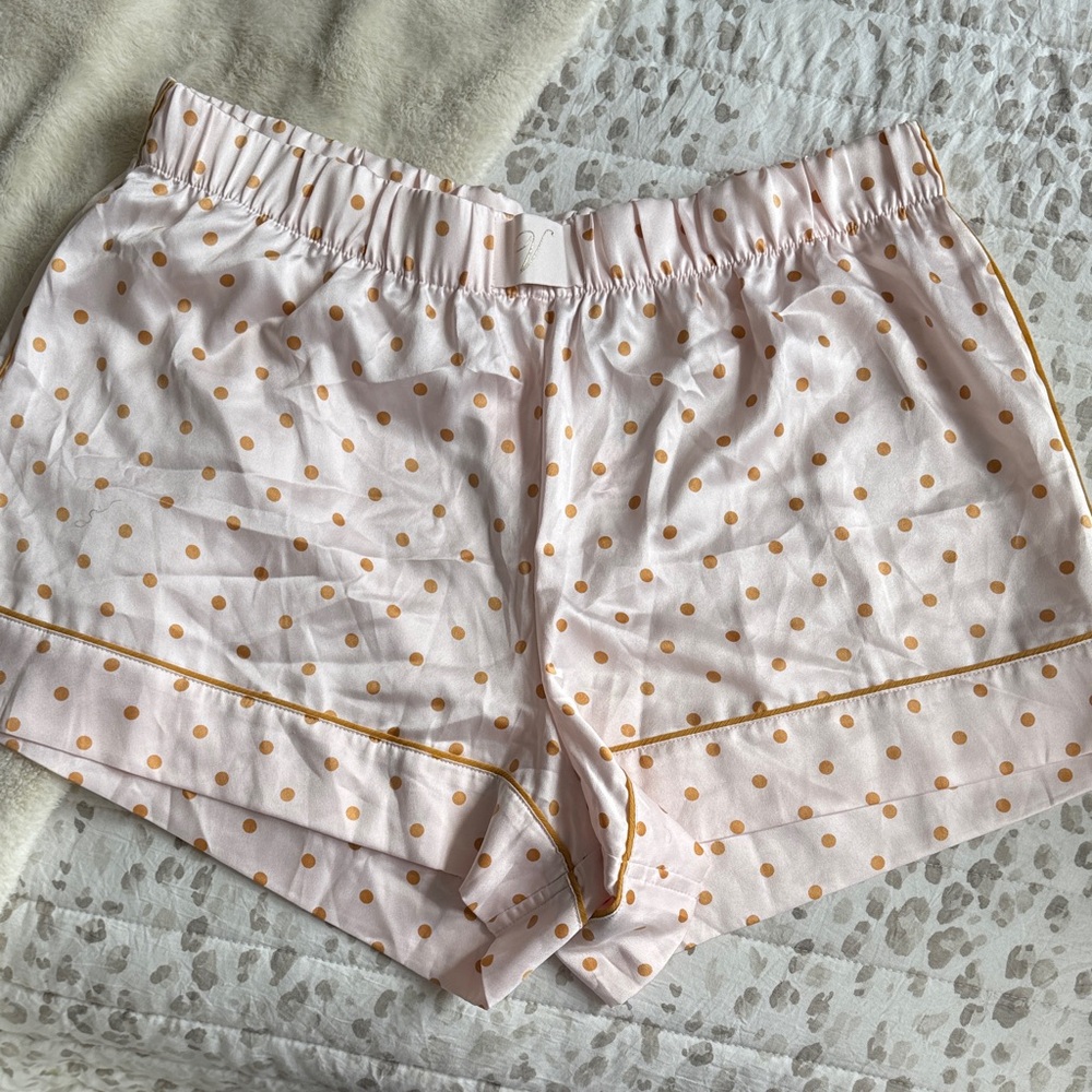 Women's Polka Dot Cotton Sleep Shorts - Pink NWT